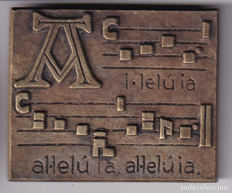 M&eacute;dailles th&eacute;matiques: MEDALLA AL.LELUIA DE SCHOLA CANTORUM DE SABADELL 1917-1967 (TAMA&Ntilde;O 5cm x 6cm)