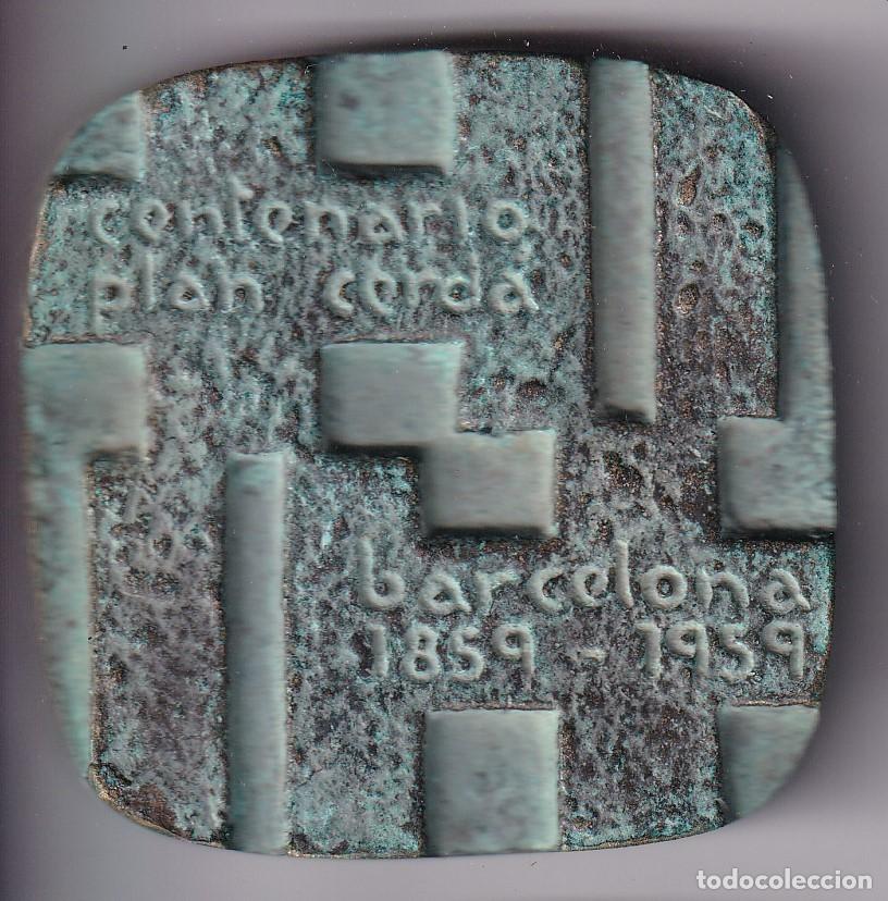 Medallas tem&aacute;ticas: MEDALLA DEL CENTENARIO DEL PLAN CERD&Aacute; - BARCELONA 1859-1959 (TAMA&Ntilde;O 6,3cm x 6,3cm)