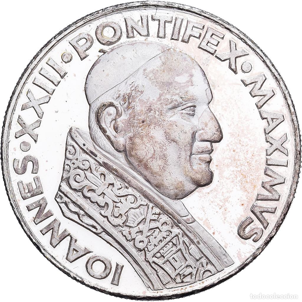 Medallas tem&aacute;ticas: [#1214249] CIUDAD DEL VATICANO, medalla, Le Pape Jean XXIII, 1963, Plata chapada en cobre