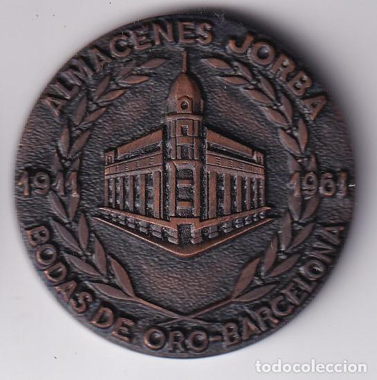 Medallas tem&aacute;ticas: MEDALLA ALMACENES JORBA BODAS DE ORO - GRAN APLEC COLLES SARDANISTES DEL A&Ntilde;O 1961 (DIAMETRO 4,2cm)
