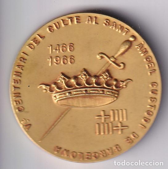 Thematic medals: MEDALLA DEL V CENTENARI DEL CULTE AL SANT ANGEL CUSTODI DE BARCELONA 1466-1966 (DIAMETRO 4,2cm)