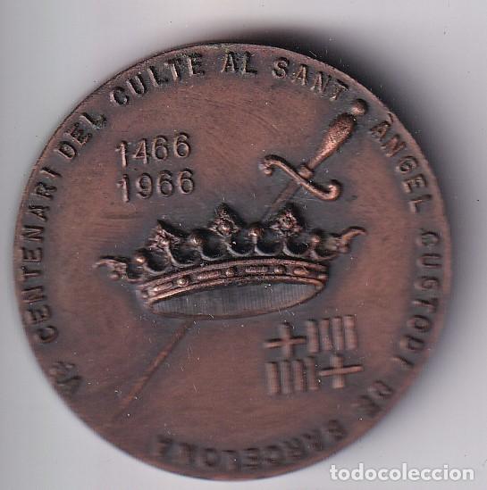Medallas tem&aacute;ticas: MEDALLA DEL V CENTENARI DEL CULTE AL SANT ANGEL CUSTODI DE BARCELONA 1466-1966 (DIAMETRO 4,2cm)