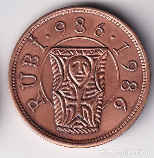 Medallas tem&aacute;ticas: MEDALLA DE RUBI ANY DEL MIL.LENARI 986-1986 (DIAMETRO 4cm)