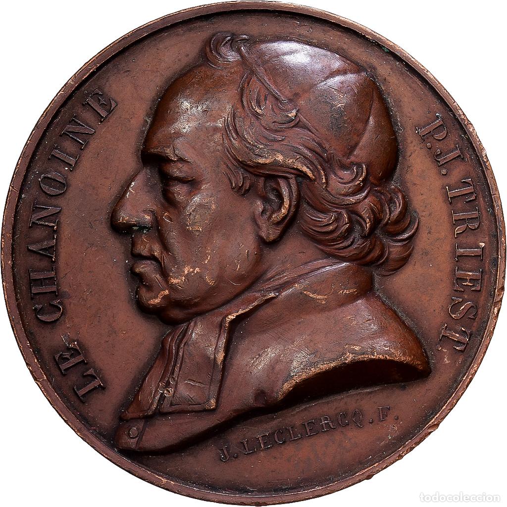 Medallas tem&aacute;ticas: [#1214343] B&eacute;lgica, medalla, Le Chanoine J.P Triest, 1836, Bronce, Leclercq, MBC