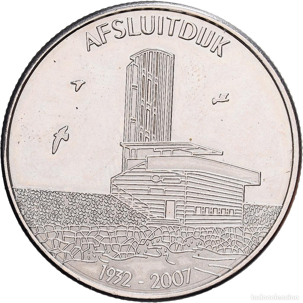 Medallas tem&aacute;ticas: [#1214474] Pa&iacute;ses Bajos, zeton, Afsluitdijk, 2007, Cupronickel, EBC
