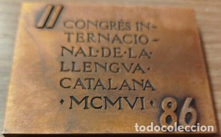 Medallas tem&aacute;ticas: Medalla 'II Congr&eacute;s Internacional de la Llengua Catalana' de SUBIRACHS de 1986.