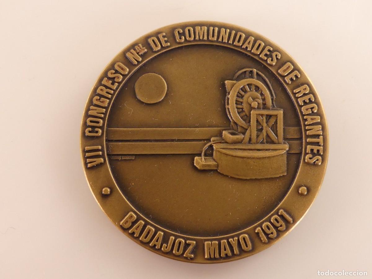 Medalhas tem&aacute;ticas: MEDALLA VII CONGRESO NACIONAL DE COMUNIDADES DE REGANTES BADAJOZ MAYO 1991