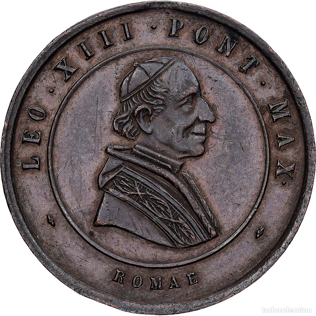 Medallas tem&aacute;ticas: [#1551675] CIUDAD DEL VATICANO, zeton, Leo XIII, 1887, Rome, Cobre, EBC+