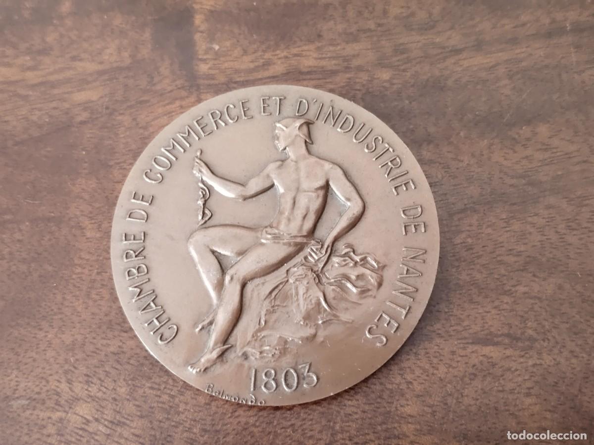 Medallas tem&aacute;ticas: Francia. Medalla en bronce C&aacute;mara de Comercio e Industria de Nantes. 1803. Paul Belmondo.