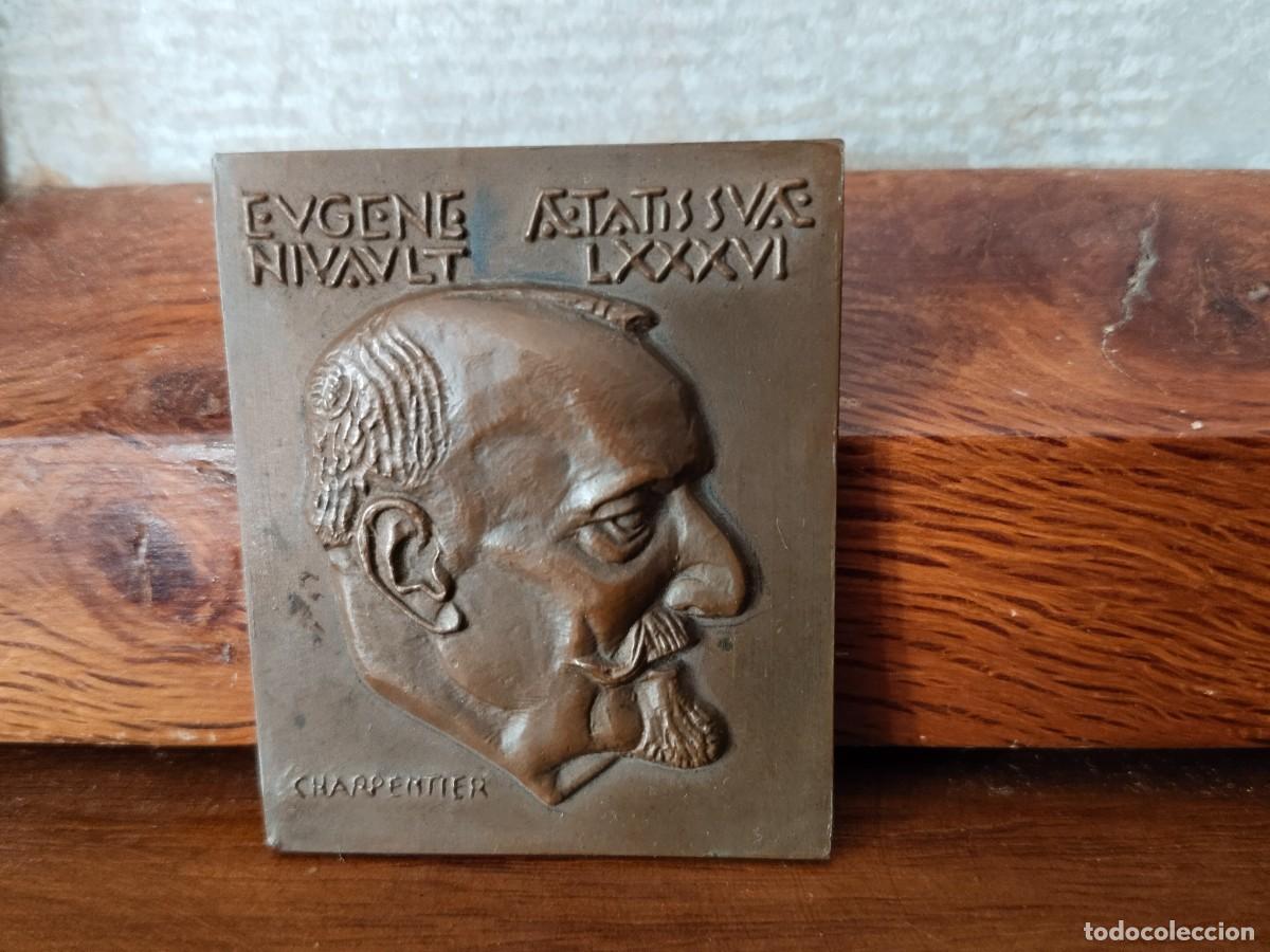 Medallas tem&aacute;ticas: Placa Medalla en bronce de Eugene Nivault. Servicios Agricultura Francia. 1955. Champentier.