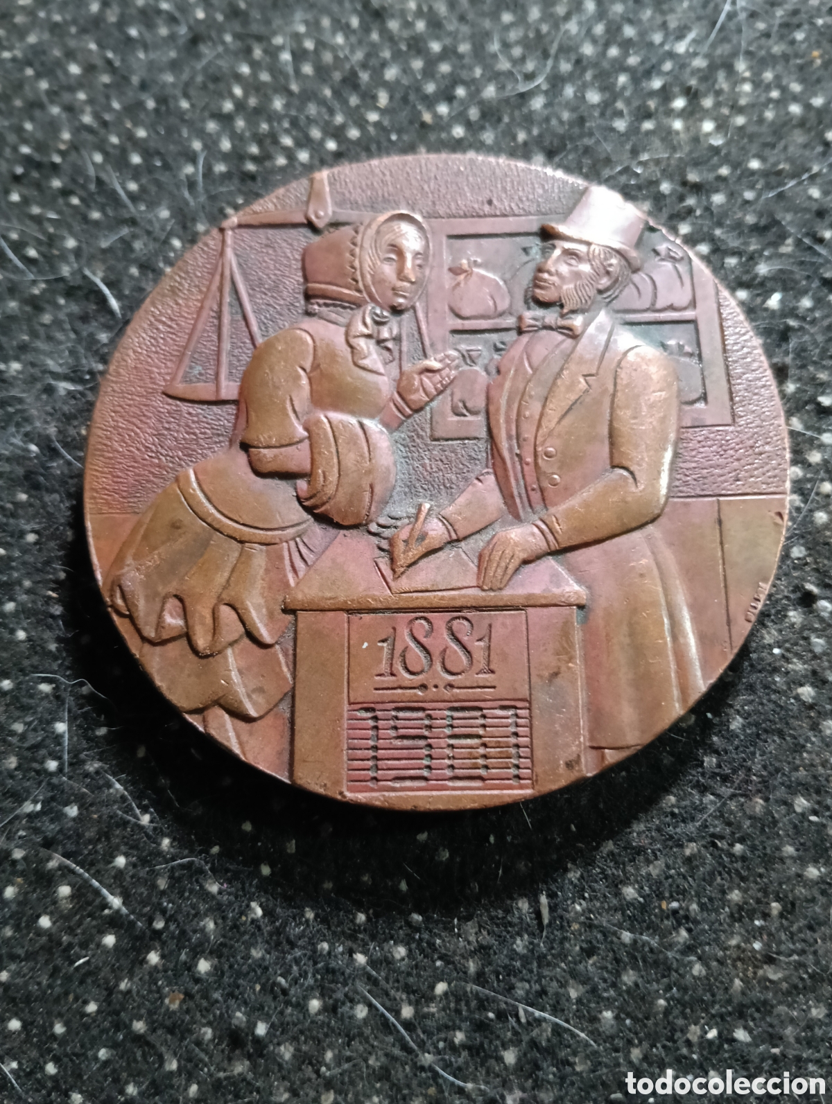 Medallas tem&aacute;ticas: MEDALLA PRIMER CENTENARIO BANCO SABADELL 1.981. BRONCE. mide 6 cm de di&aacute;metro