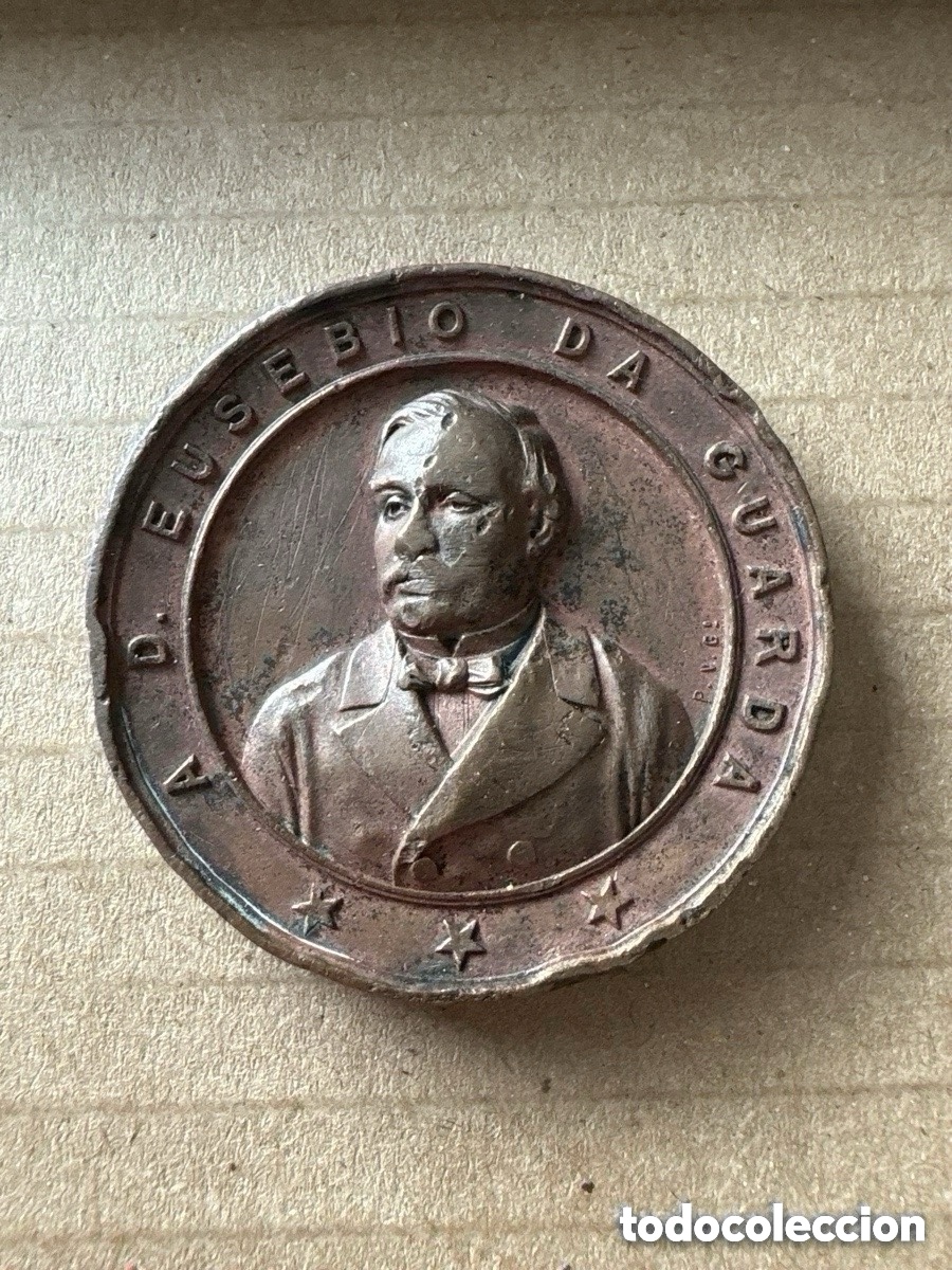 Medallas tem&aacute;ticas: Rar&iacute;sima medalla Eusebio da Guarda 1884 La Coru&ntilde;a (A14)