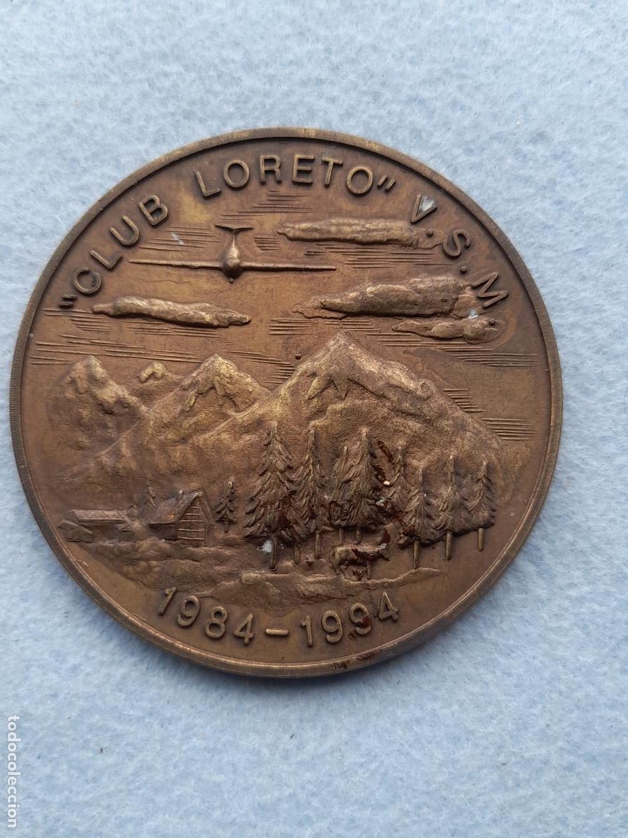 Medallas tem&aacute;ticas: Medalla Aviaci&oacute;n. Club Loreto. V. S. M. 1984 - 1994.