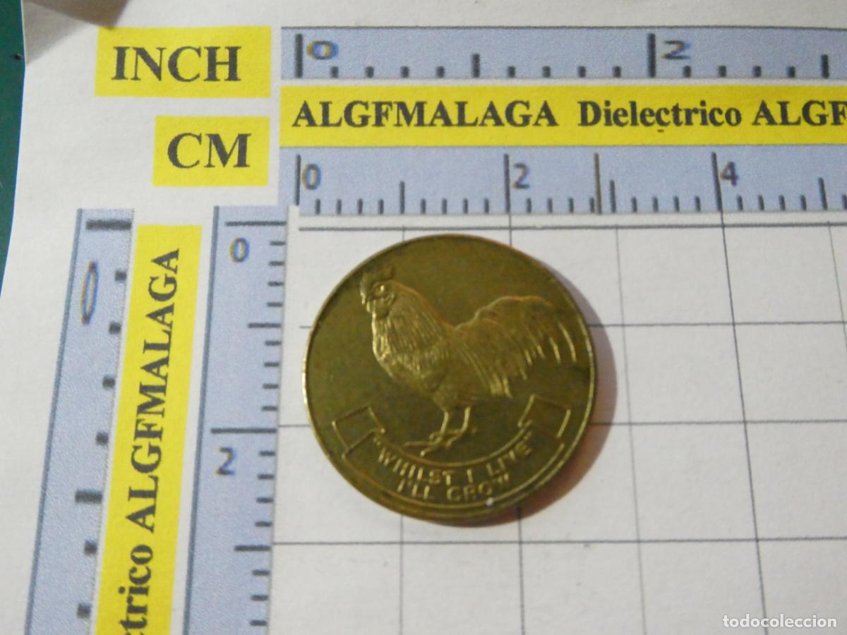 Medallas tem&aacute;ticas: MONEDA FICHA MEDALLA PARQUE ATRACCIONES TUBY'S LUNA PARK. GALLO