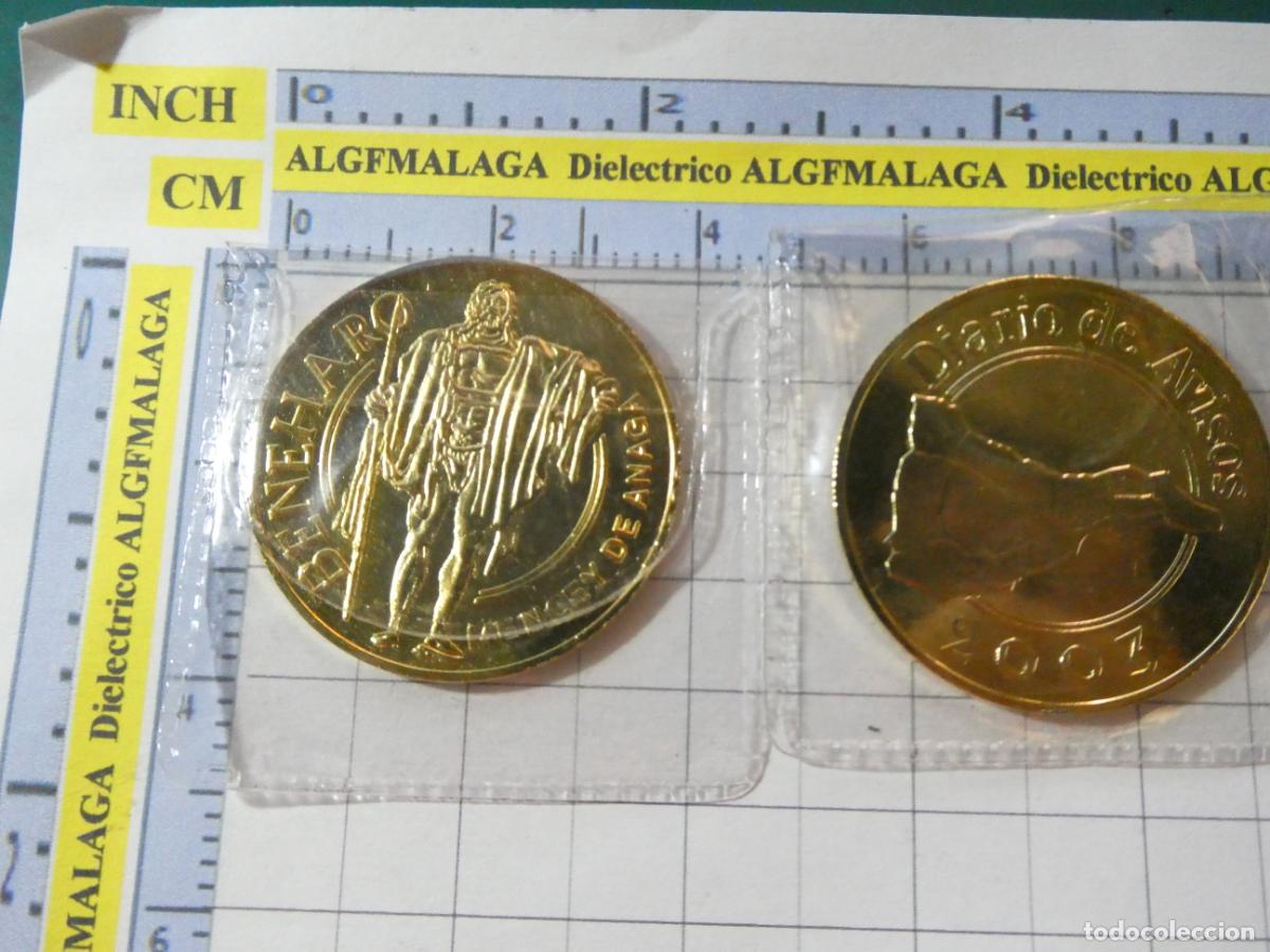 Medallas tem&aacute;ticas: MONEDA FICHA MEDALLA ISLAS CANARIAS 2003. BENEHARO MENCEY DE ANAGA. GUANCHES. DIARIO AVISOS
