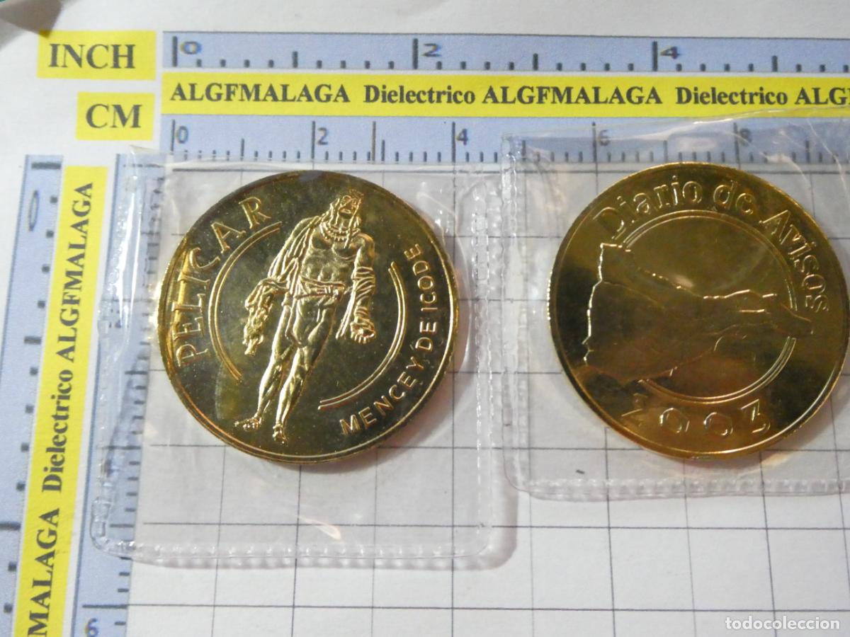 Medallas tem&aacute;ticas: MONEDA FICHA MEDALLA ISLAS CANARIAS 2003. PELICAR MENCEY DE ICODE ICOD. GUANCHES. DIARIO AVISOS