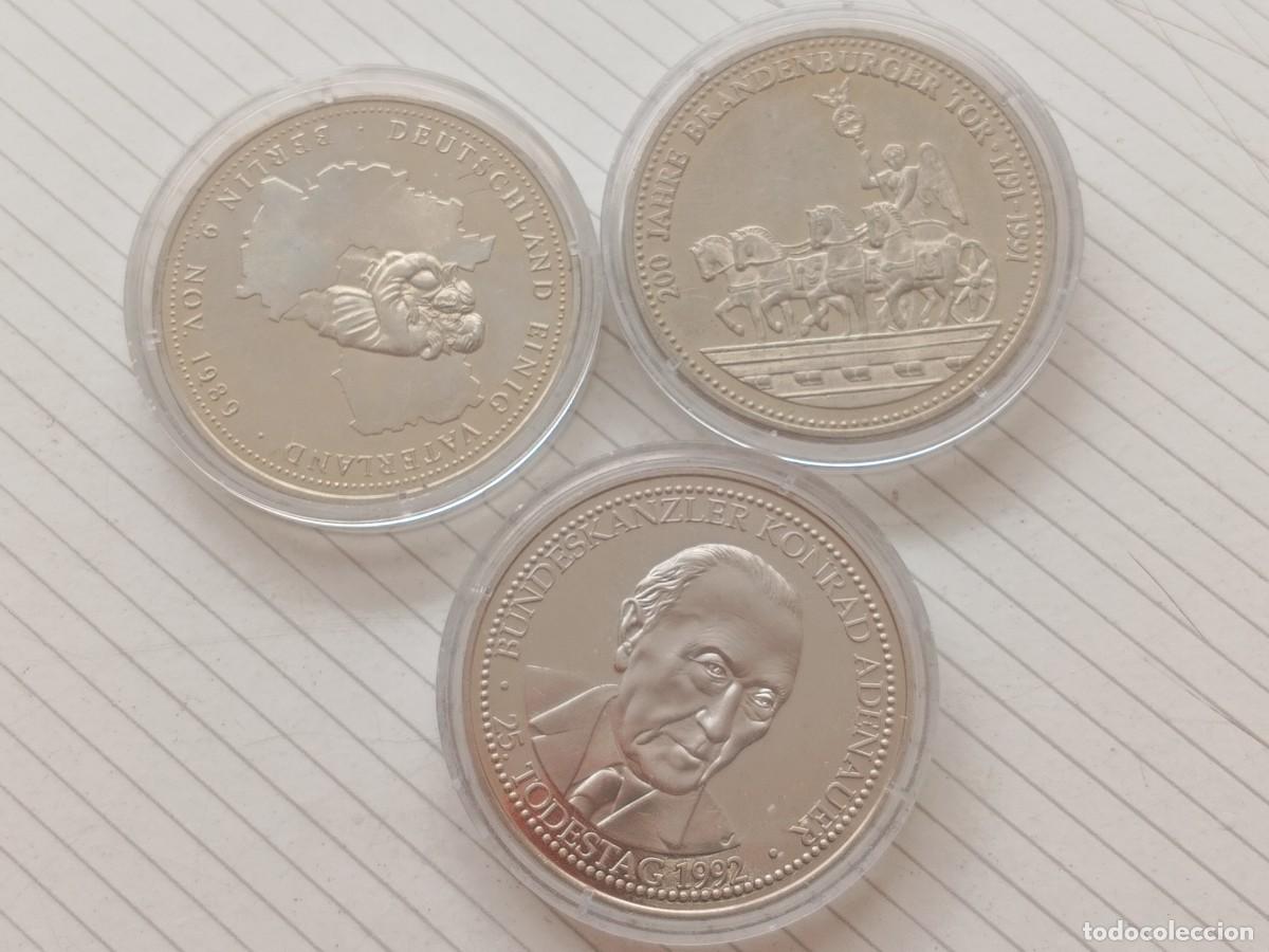 Medallas tem&aacute;ticas: Alemania. Lote de 3 medallas diferentes 1992 1990 1991