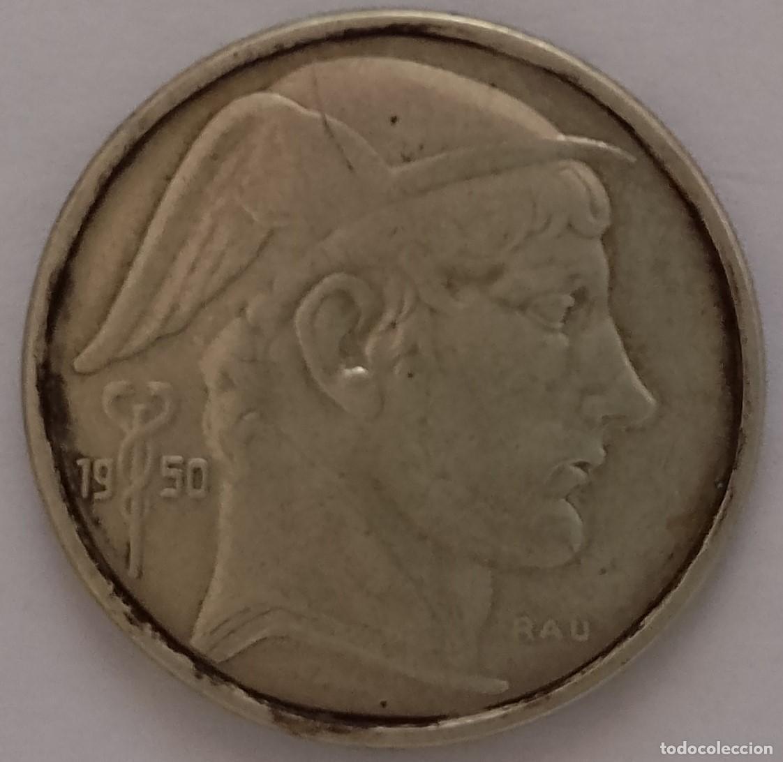 Medallas tem&aacute;ticas: MONEDA DE 50 FRANCOS DE BELGICA 1920