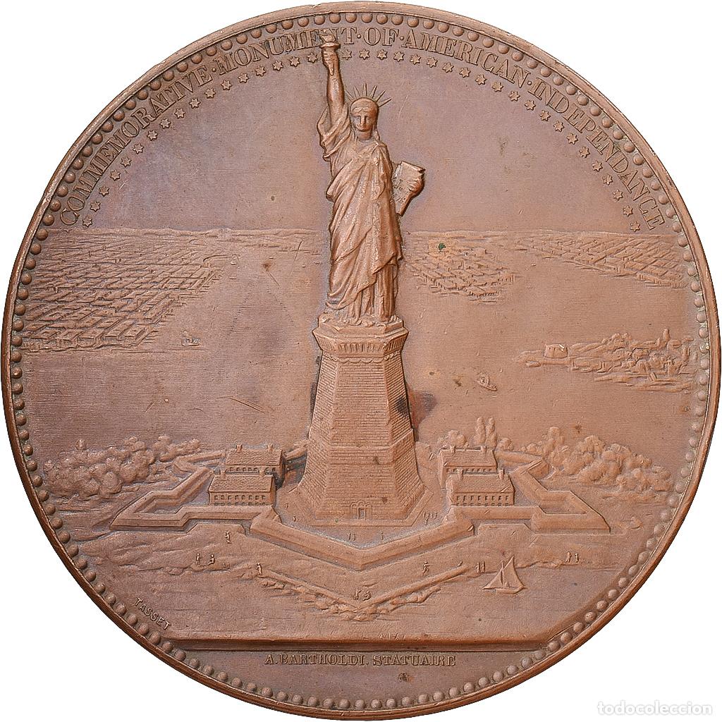 Medallas tem&aacute;ticas: [#1214929] Estados Unidos, medalla, La Statue de la Libert&eacute; et l'Amiti&eacute;