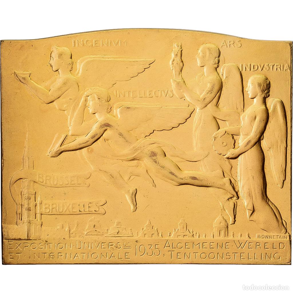 Medallas tem&aacute;ticas: [#1214984] B&eacute;lgica, medalla, Exposition internationale de Bruxelles, 1935, Bronce