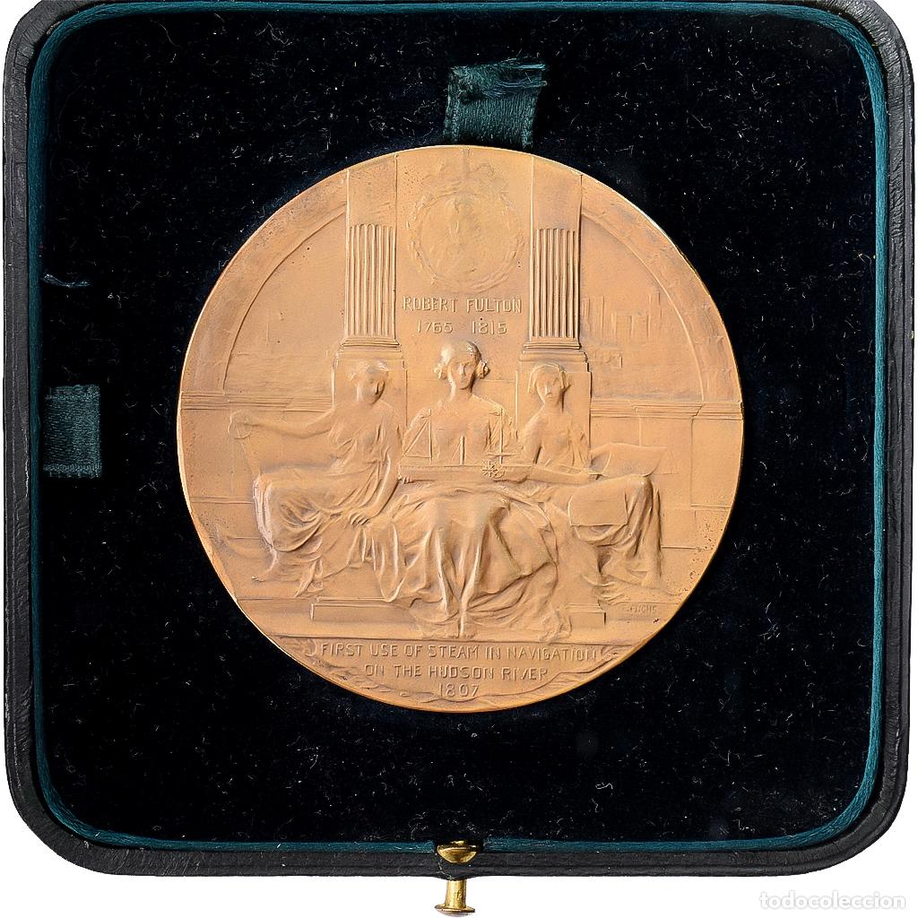 Medallas tem&aacute;ticas: [#1214996] Estados Unidos, medalla, Hudson Fulton Banquet, 1909, Bronce, Emil Fuchs, SC