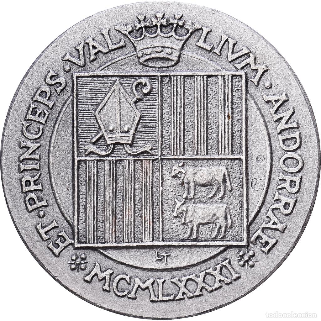 Medallas tem&aacute;ticas: [#1214887] Andorra, medalla, Sant Ermengol, 1981, Plata, EBC