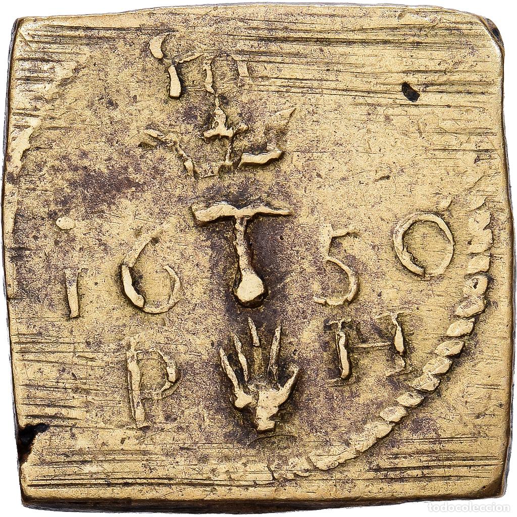 Medallas tem&aacute;ticas: [#1214762] Reino Unido, Poids Mon&eacute;taire, Demi Angelot, 1650, Anvers, Lat&oacute;n, MBC