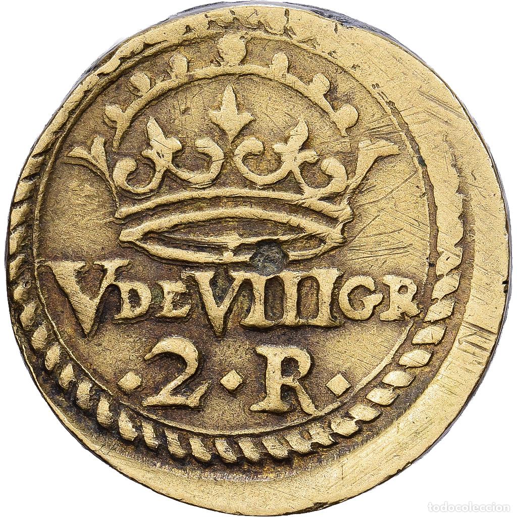Medallas tem&aacute;ticas: [#1214671] Espa&ntilde;a, Poids Mon&eacute;taires, 2 R&eacute;aux, Philippe IV, Lat&oacute;n, MBC+