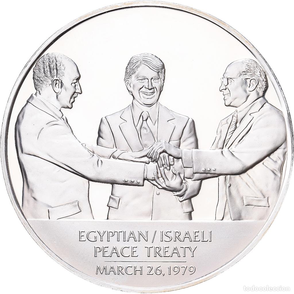 Medallas tem&aacute;ticas: [#1214613] Egipto, medalla, Egyptian/Israeli Peace Treaty, 1979, Plata, SC