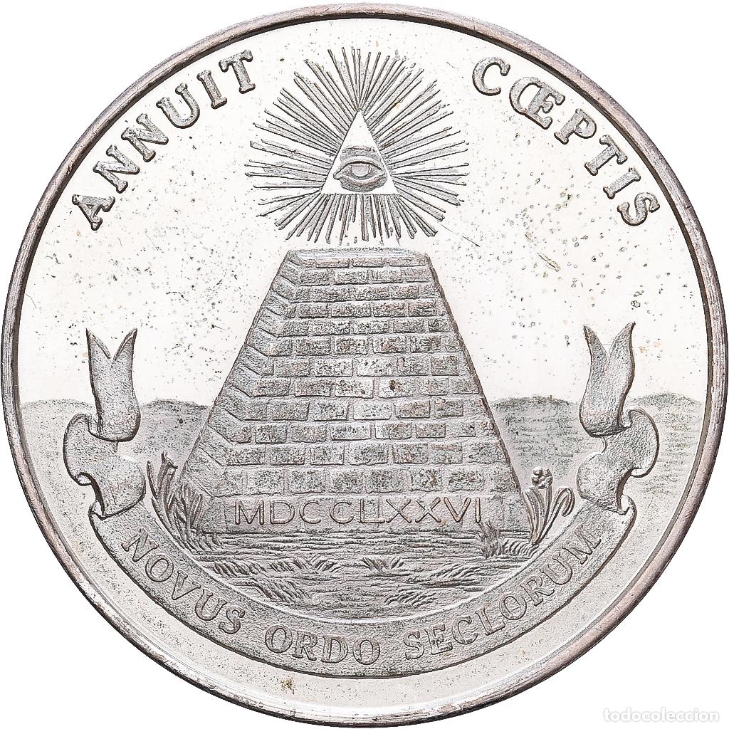 Medallas tem&aacute;ticas: [#1214592] Estados Unidos, zeton, Grand Sceau de la Providence, Plata, EBC