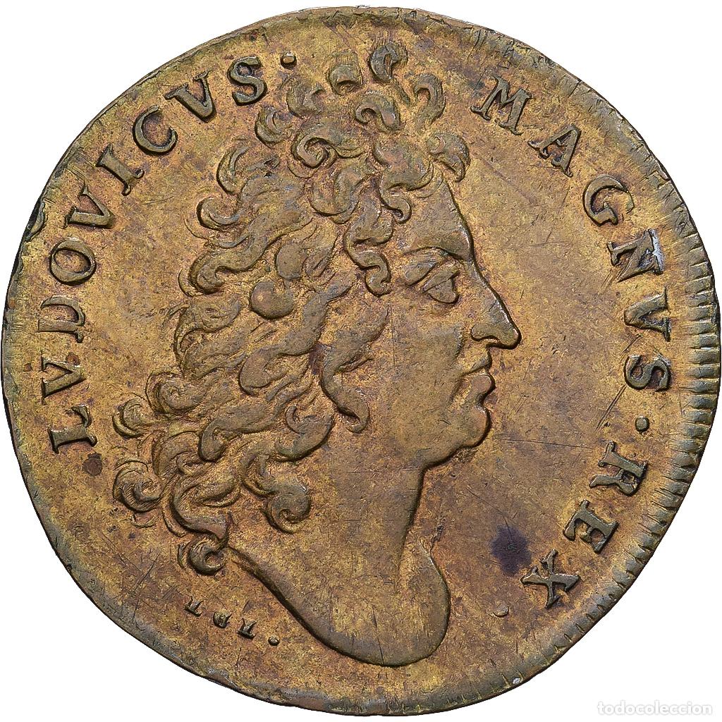 Medallas tem&aacute;ticas: [#1214647] Alemania, zeton, Louis XIV, Armis Nunc Tota, Nuremberg, Lat&oacute;n, MBC