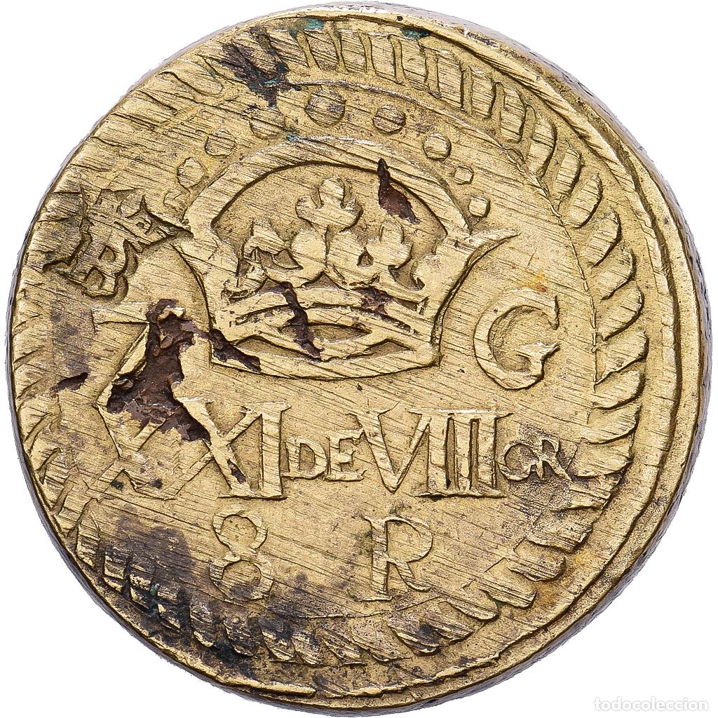 Medallas tem&aacute;ticas: [#1214653] Espa&ntilde;a, Poids mon&eacute;taire, 8 R&eacute;aux, 17th-18th centuries, Lat&oacute;n, MBC