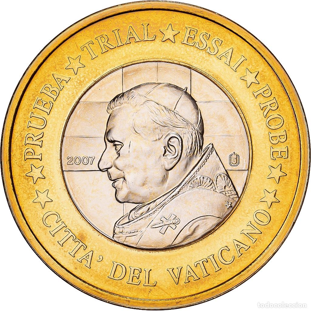 Medallas tem&aacute;ticas: [#1214814] CIUDAD DEL VATICANO, medalla, 1 E, Essai-Trial Benoit XVI, 2007, Bimet&aacute;lico, SC