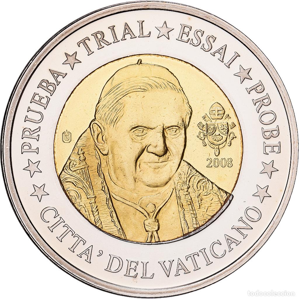 Medallas tem&aacute;ticas: [#1214817] CIUDAD DEL VATICANO, medalla, 2 E, Essai-Trial Benoit XVI, 2008, Bimet&aacute;lico