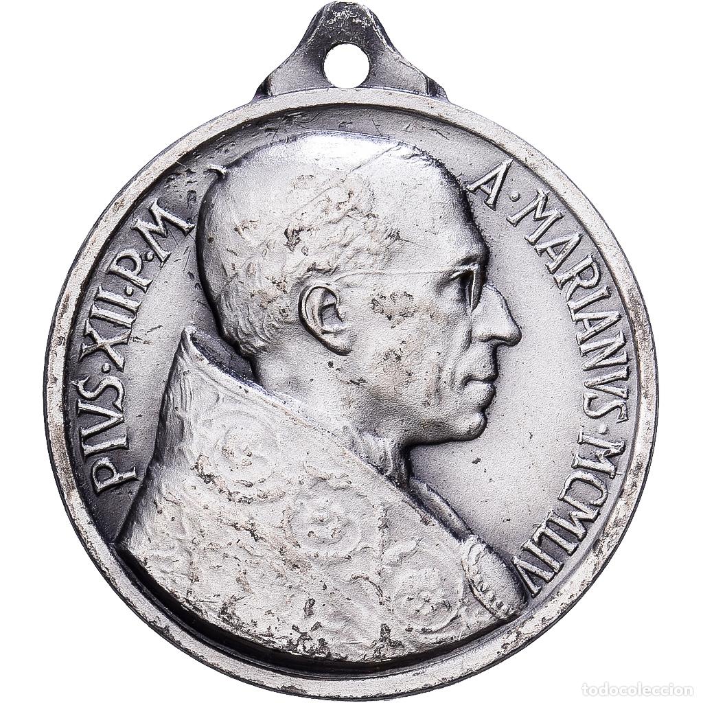 Medallas tem&aacute;ticas: [#1214839] CIUDAD DEL VATICANO, medalla, Le Pape Pie XII, Bronce plateado, MBC+