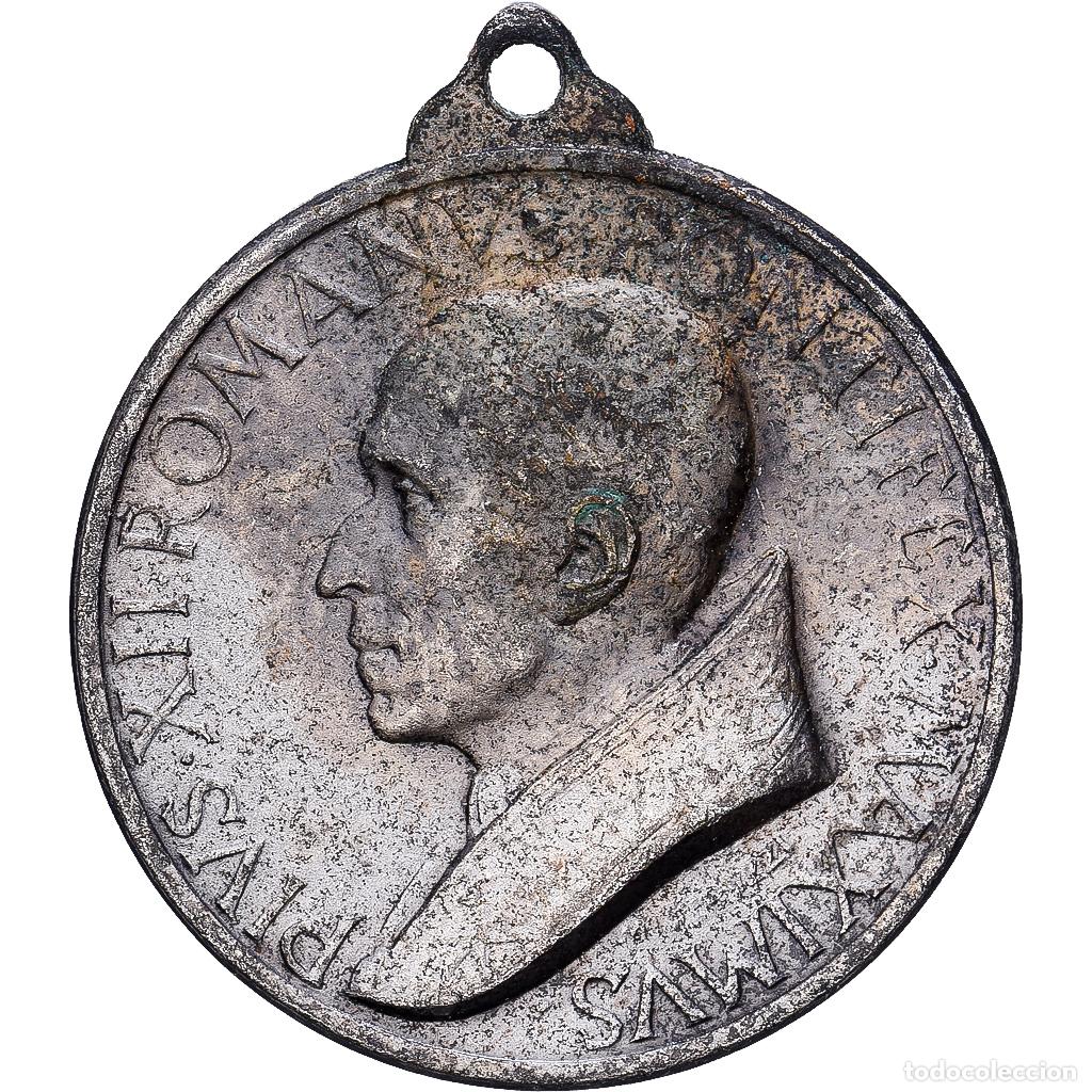 Medallas tem&aacute;ticas: [#1214841] CIUDAD DEL VATICANO, medalla, Le Pape Pie XII, 1950, Bronce plateado, Mistruzzi