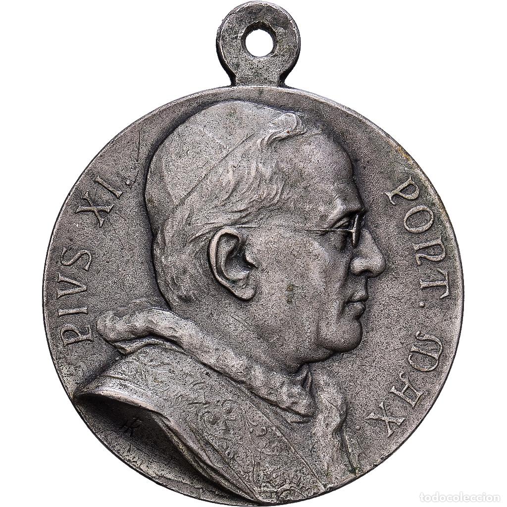 Medallas tem&aacute;ticas: [#1214845] CIUDAD DEL VATICANO, medalla, Le Pape Pie XI, Bronce plateado, Saint Antoine de