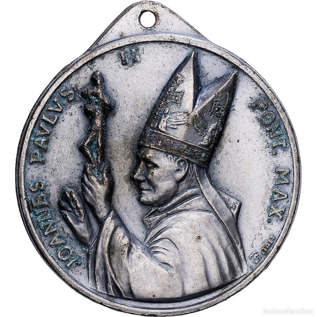 Medallas tem&aacute;ticas: [#1214848] CIUDAD DEL VATICANO, medalla, Le Pape Jean-Paul II, 1983, Bronce plateado, MBC
