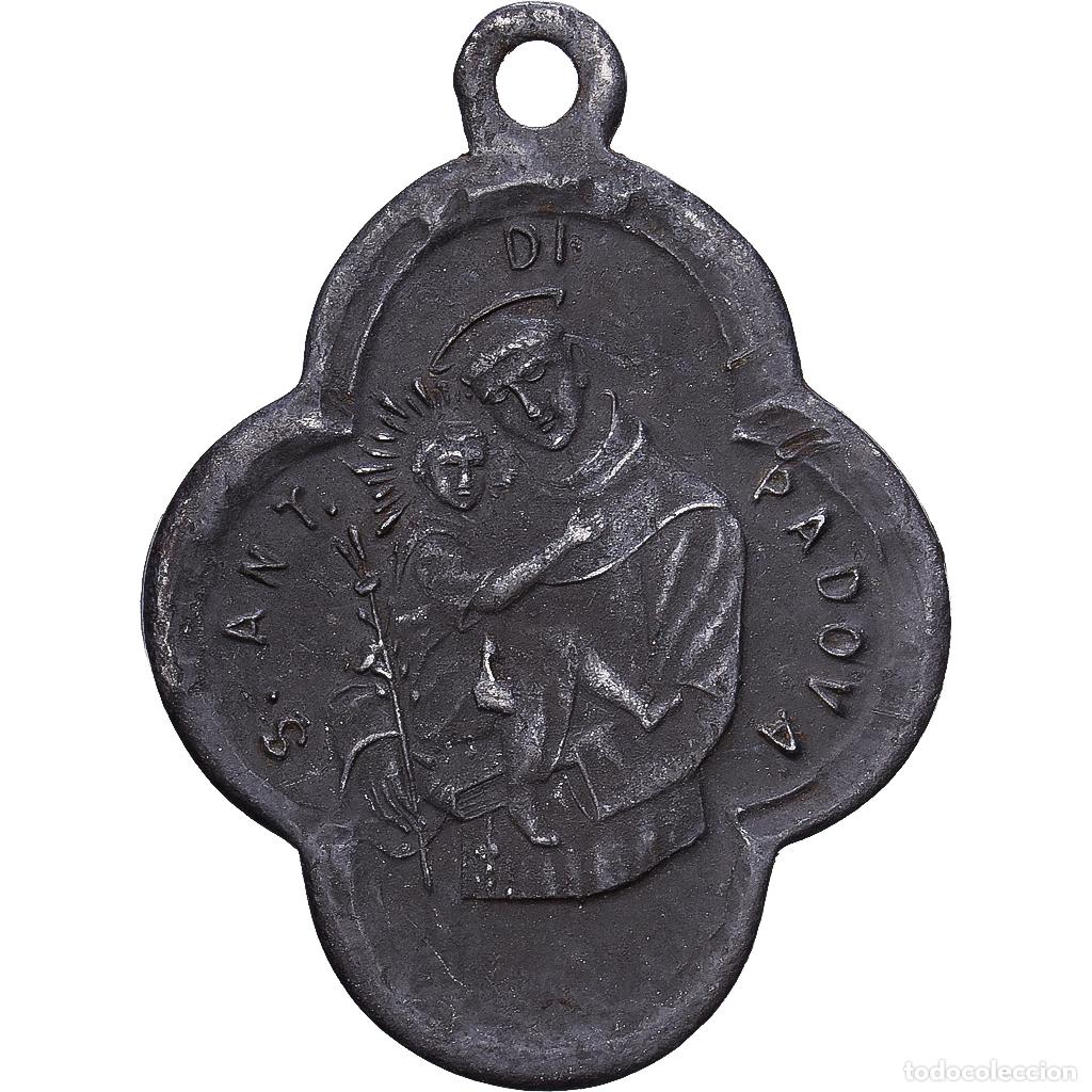 Medallas tem&aacute;ticas: [#1214875] Italia, medalla, Saint Antoine de Padoue, Silvered Metal, MBC