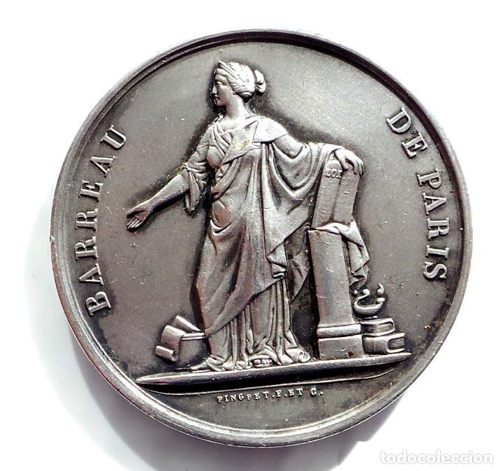 Medallas tem&aacute;ticas: LOUIS-PHILIPPE I, PARIS 1888. ALEGOR&Iacute;A DE LA JUSTICIA. MEDALLA PLATA FIRMADA PINGRET.PESO APROX 37,5