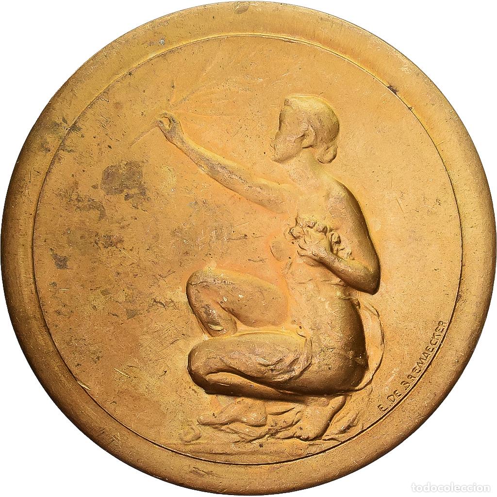 Medallas tem&aacute;ticas: [#1215044] B&eacute;lgica, medalla, S.A.B.A.M, Soci&eacute;t&eacute; Belge des Auteurs, Bronce dorado, De