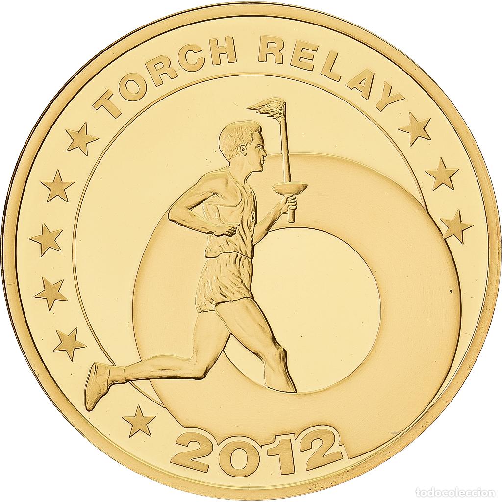Medallas tem&aacute;ticas: [#1215083] Reino Unido, medalla, Jeux Olympiques de Londres, Course de Relais, 2012, Copper