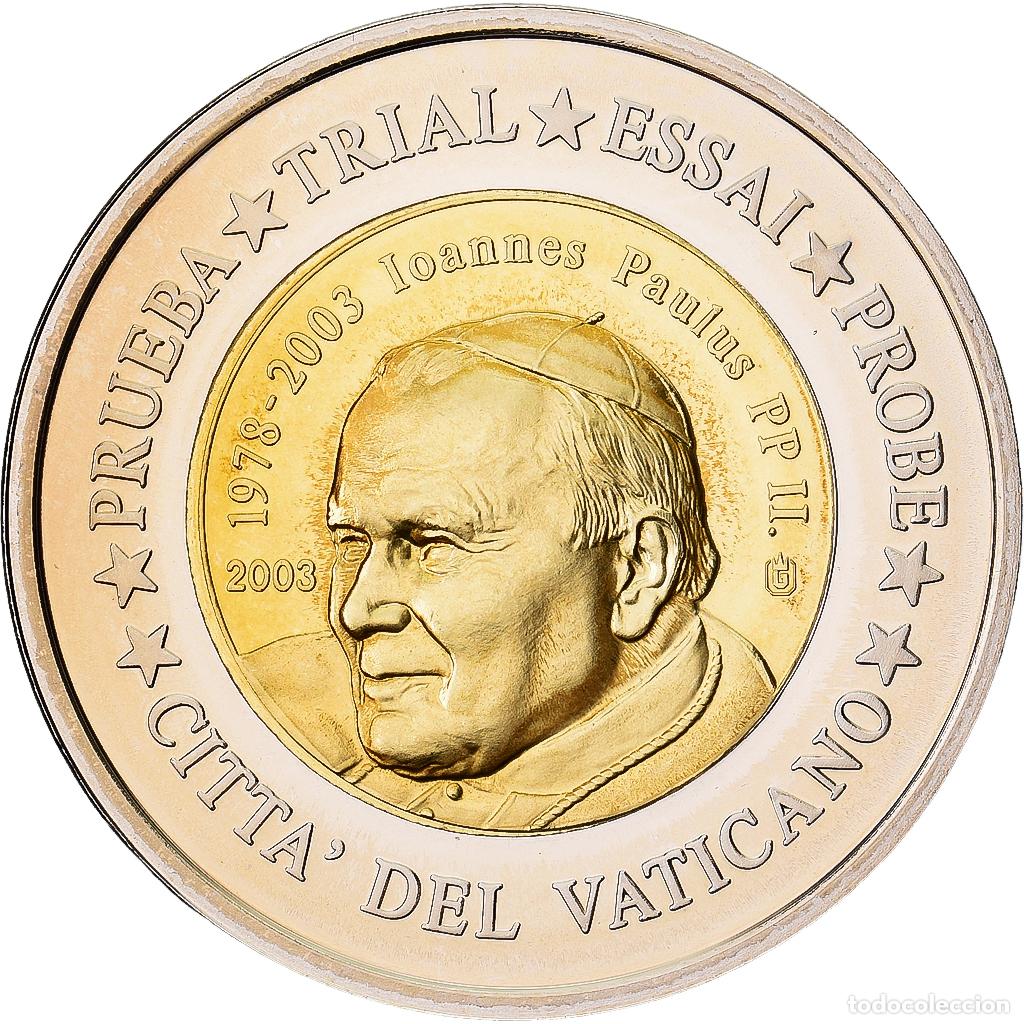 Medallas tem&aacute;ticas: [#1215085] CIUDAD DEL VATICANO, medalla, 2 E, Essai-Trial Jean Paul II, 2003, Bimet&aacute;lico