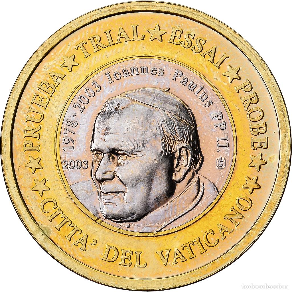Medallas tem&aacute;ticas: [#1215086] CIUDAD DEL VATICANO, medalla, 1 E, Essai-Trial Jean Paul II, 2003, Bimet&aacute;lico