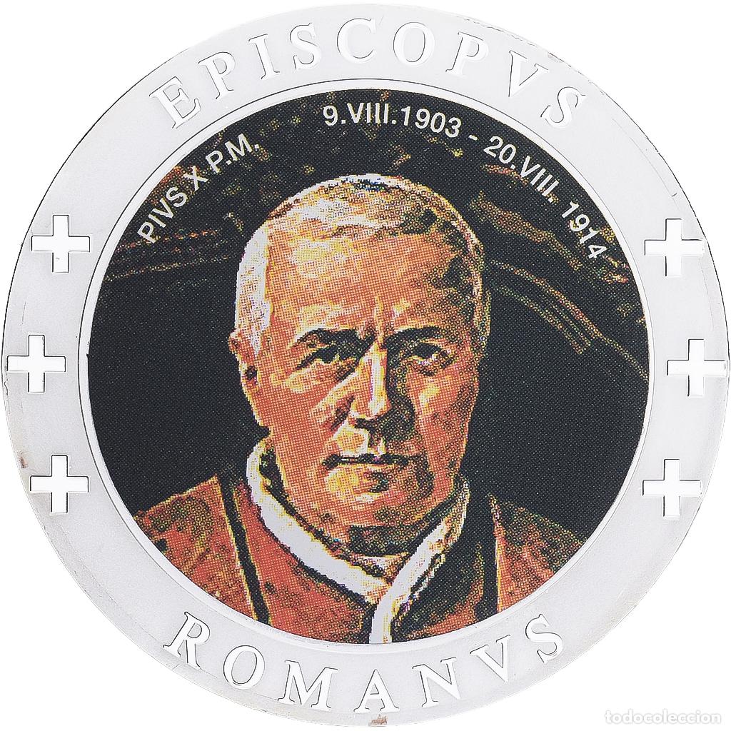 Medallas tem&aacute;ticas: [#1215092] CIUDAD DEL VATICANO, medalla, Le Pape Pie X, Copper Plated Silver, FDC