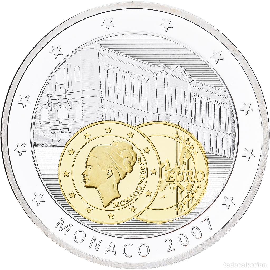 Medallas tem&aacute;ticas: [#1215095] M&oacute;naco, medalla, 2 Euro Grace Kelly, 2007, Copper Plated Silver, FDC