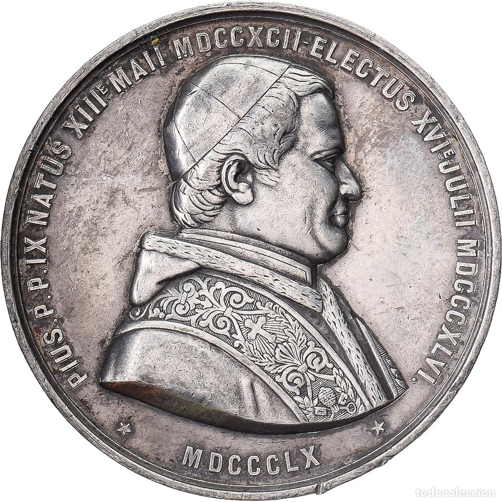 Medallas tem&aacute;ticas: [#1215104] CIUDAD DEL VATICANO, medalla, Pie IX, 1860, Hojalata, Massonnet, EBC