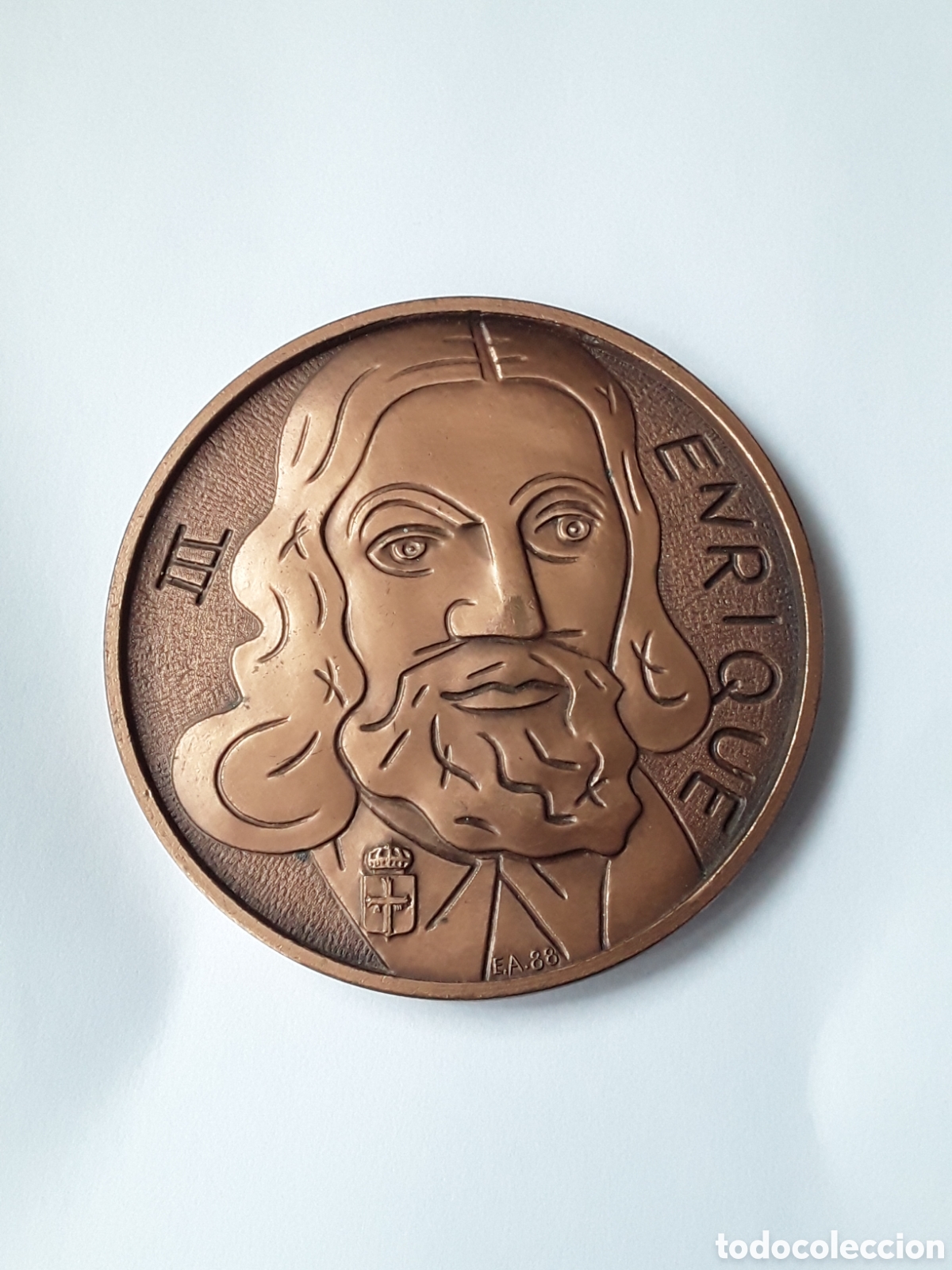 Thematische Medaillen: MEDALLA BRONCE ENRIQUE III 1388-1988.SEXTO CENTENARIO PRINCIPADO DE ASTURIAS.1988
