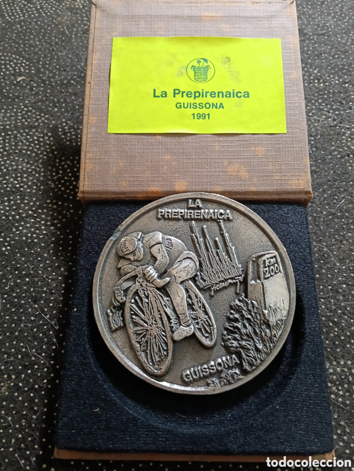 Medallas tem&aacute;ticas: Medalla LA PREPIRENAICA DE GUISSONA 1991 mide 8 cm de di&aacute;metro en su caja original
