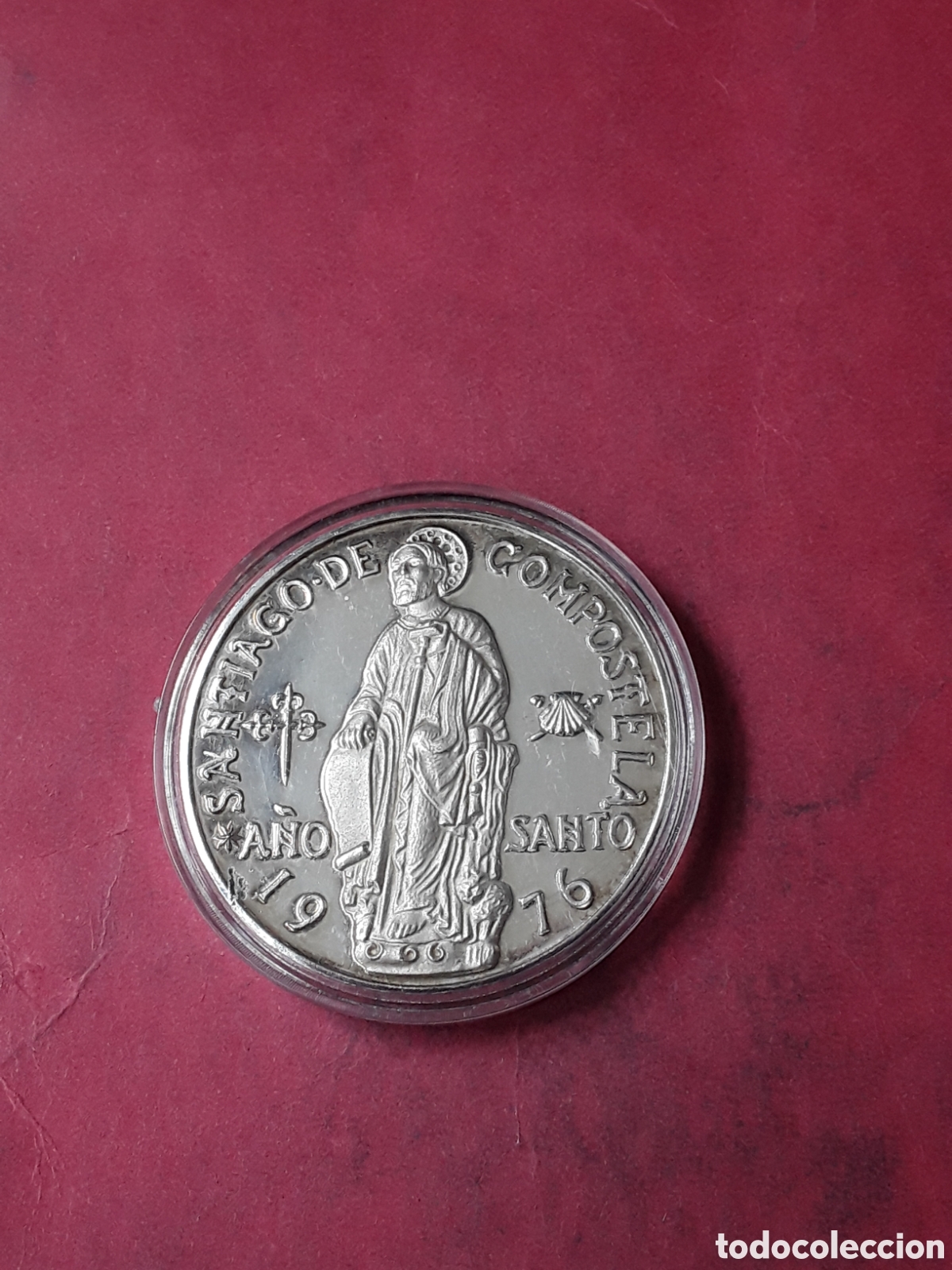 Medallas tem&aacute;ticas: MEDALLA PLATA SANTIAGO DE COMPOSTELA 1976. A&Ntilde;O SANTO